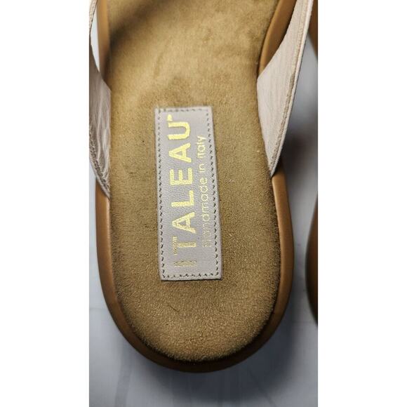 Italeau Zabri Sandals Platform Slip on Flip Snake Skin Leather Made in Italy 8 - Picture 8 of 10